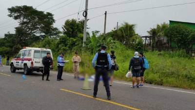 Escena en donde perdió la vida el ciudadano salvadoreño.