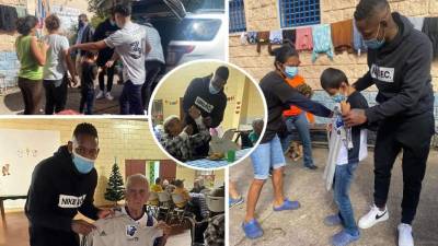 El futbolista hondureño Romell Quioto ha mostrado su lado más humano y solidario con los más necesitados en esta víspera navideña.