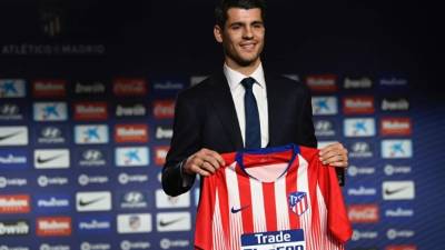 Morata fue presentado este martes en el estadio Metropolitano.