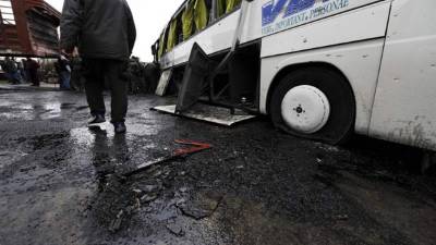 Imagen de uno de los atentados de ayer en Damasco. EFE