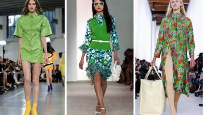 Se trata de un verde vibrante que Pantone define como “un fresco y vivaz”.Firmas como Balenciaga, Sies Marjan, Erin Fetherston ya lo incluyen en sus colecciones de primavera y verano para el 2017.