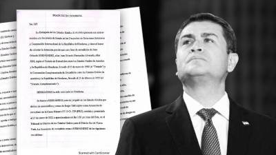 El expresidente Juan Orlando Hernández está acusado de narcotráfico.