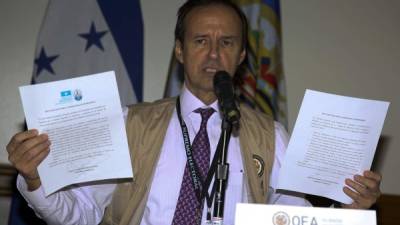 El jefe de la Misión de Observación Electoral de la Organización de los Estados Americanos (MOE/OEA) para las elecciones generales de Honduras, el expresidente de Bolivia Jorge Quiroga.