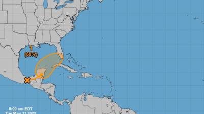 NHC prevé 60% de probabilidad en formación de tormenta tropical en el Golfo de México