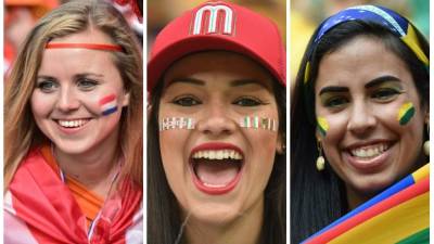 Las fanáticas disfrutaron con intensidad los partidos del lunes 23 de junio del 2014.