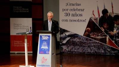 Coetzee en su primera intervención en la Feria del Libro de Bogotá, Colombia. Foto: EFE.