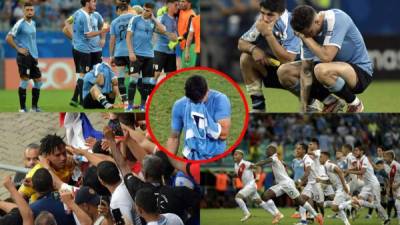 Las imágenes que no se vieron en TV de la eliminación de Uruguay ante Perú en cuartos de final de la Copa América 2019.