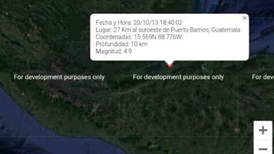 El sismo tuvo una profundidad de 10 kilómetros, asociado a la falla el Motagua.