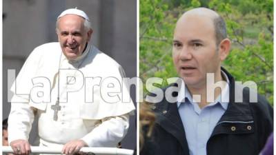 Una imagen del papa Francisco. En la otra foto el hondureño, Palestino, Elías Abu Mohor. Fotos: EFE