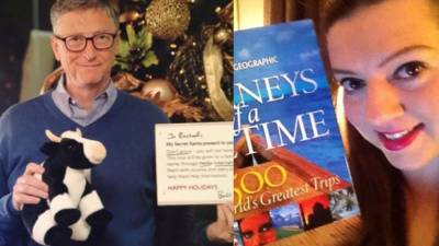 Bill Gates regala peluche a amiga secreta que pidió un iPad.