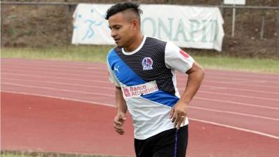 Germán Mejía en un entrenamiento con el Olimpia.