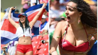 Las mujeres costarricences e italianas se dieron cita para el partido entre sus selecciones en Brasil y nosotros disfrutamos su belleza.