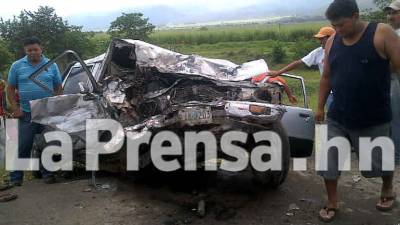 En el vehículo viajaba Alba Luz Aguilar, quien se dirigía a una consulta a un hospital sampedrano.