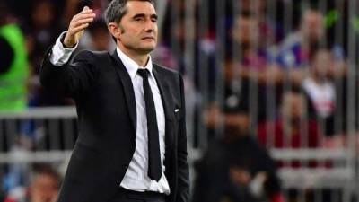 Ernesto Valverde no pudo conseguir el título de Champions League como estratega del FC Barcelona. Foto AFP.