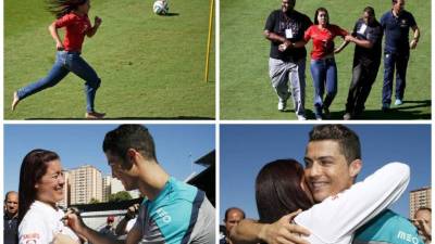 Una aficionada corre para conocer a su ídolo Cristiano Ronaldo, pero fue detenida. Al final conoce a la estrella portuguesa.