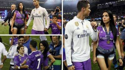 Cristiano Ronaldo festejó en el estadio de Cardiff junto a su novia Georgina Rodríguez tras conquistar la UEFA Champions League con el Real Madrid contra la Juventus.