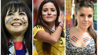 Los fotógrafos enfocaron a estas chicas de Japón, Colombia y Costa Rica.