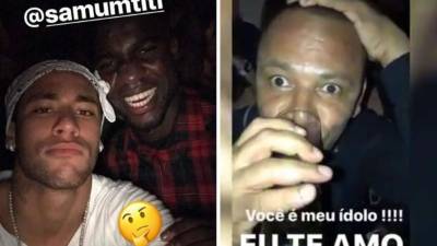 El brasileño Neymar festejó hasta la madrugada de este jueves la remontada del Barcelona.