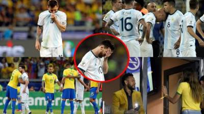 Las imágenes que no viste en televisión de la victoria de Brasil para clasificar a la final de la Copa América y la eliminación de Argentina, con Messi que se llevó todas las miradas.