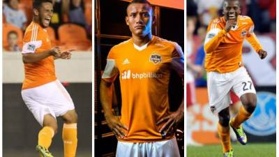 Los hondureños: Alex López, Luis Garrido y Boniek García.