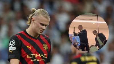 Erling Haaland no pudo marcarle al Real Madrid y su padre se enfrentó con algunos seguidores madridistas.