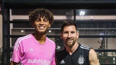 David Ruiz conoció por primera vez a Messi en el 2022 y hoy lo tiene como compañero.