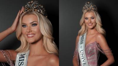 Victoria Kjær Theilvig, Miss Universo 2024, luce hermosa con maquillaje y también al natural.