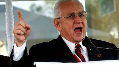 El expresidente Micheletti dio declaraciones hoy a la radioemisora HRN.