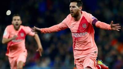 Messi se lució con una espectacular actuación frente al Espanyol. Foto EFE
