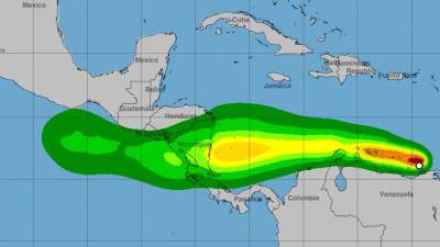 El cono de trayectoria del potencial ciclón abarca una amplia zona de Nicaragua y parte de Costa Rica, donde podría impactar este fin de semana.