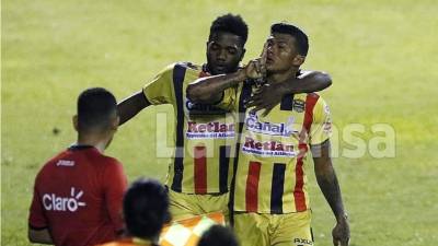 Iván López marcó el gol del triunfo del Real España contra el Honduras Progreso. Foto Neptalí Romero