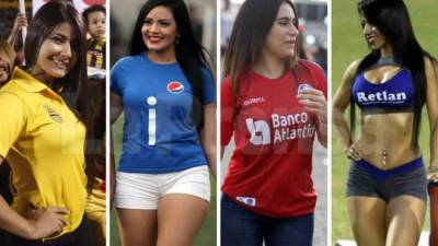 Los clásicos Real España-Marathón y Motagua-Olimpia por la quinta jornada del Torneo Apertura 2017-2018 fueron adornados por bellas chicas.