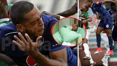 Las imágenes del terrible cabezazo que se llevó Eddie Hernández en un choque con Caue Fernandes y que lo mandó al hospital. Será operado.