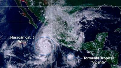 Las autoridades mexicanas se mantienen alerta por el avance del ciclón Willa./Twitter.