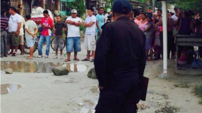 El cadáver de Núñez Montoya quedó tirado en una de las calles principales de la colonia Armando Gale de Choloma.