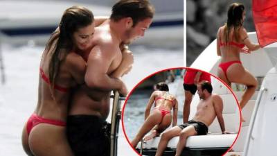 Varios diarios británicos publicaron una serie de imágenes de Ann-Kathrin Brommel, la hermosa y sensual novia del futbolista alemán Mario Götze disfrutanto en un yate tras el parón de selecciones por las fechas FIFA.