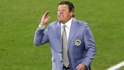 Miguel 'Piojo' Herrera durante el partido contra Los Angeles FC en la Concachampions. Foto AFP