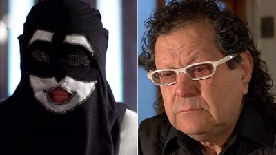 (FILES) In this file photo taken on December 9, 2013 convected international terrorist Ilich Ramirez Sanchez (R), aka Carlos, arrives at the Criminal Court of the Palais de Justice in Paris.Carlos is on an appeal trial since March 5, 2018 for the attack against the Drugstore Publicis who had two dead and 34 wounded in Paris, in 1974. Figure terrorism of the years 1970-1980, he had been convicted for this crime - and for the third time - to life imprisonment in March 2017 by a special sitting court. / AFP PHOTO / Bertrand GUAY