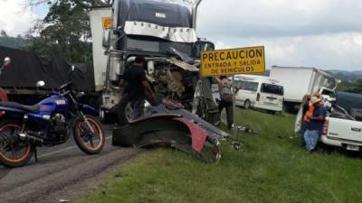 El accidente fue en la CA-5, en Potrerillos.