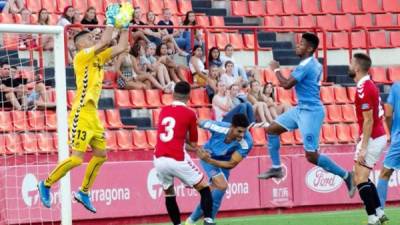 Antony 'Choco' Lozano durante el partido amistoso del Girona contra el Nastic. Foto @GironaFC