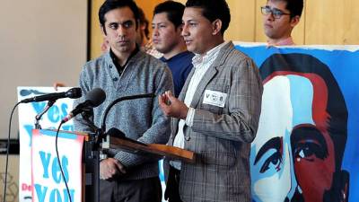 Los representantes de oerganizaciones de migrantes se pronunciaron ayer en Washington.