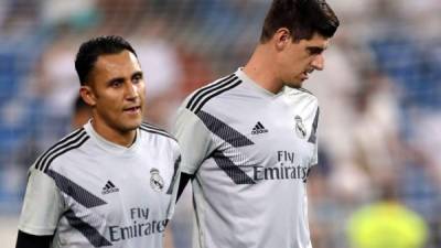 Keylor Navas continuará bajo palos ante la lesión de Courtois. Foto AFP