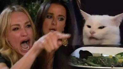El meme de la mujer gritando y el gato sentado es lo más compartido del momento.