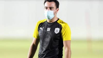 Xavi Hernández en el regreso a los entrenamientos con el Al Sadd.