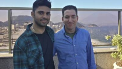 David Miranda y su pareja, el periodista Glenn Greenwald.