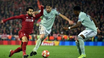 El Liverpool y el Bayern empataron 0-0 en la ida de octavos de la Champions League. Foto AFP