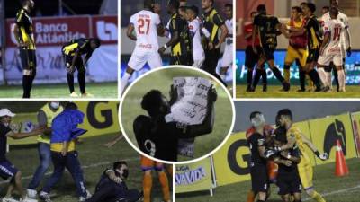 Las imágenes que dejó la disputa del clásico Olimpia-Real España y el duelo de repechaje Honduras Progreso-UPN.