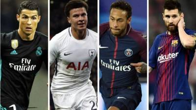 Los goleadores de la tabla de artilleros de la UEFA Champions League 2017-2018.
