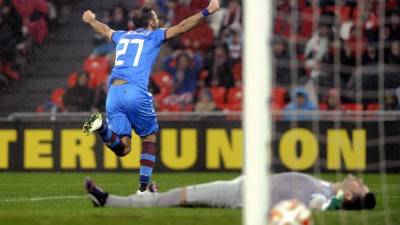 AC Milan's Swedish forward Zlatan Ibrahimovic gestures during the Italian Serie A football match between AC Milan and Torino at the San Siro stadium in Milan on January 9, 2021. (Photo by MIGUEL MEDINA / AFP)