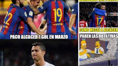 Messi y Paco Alcácer son los grandes protagonistas de los memes del Barcelona-Sporting de Gijón en la Liga española.